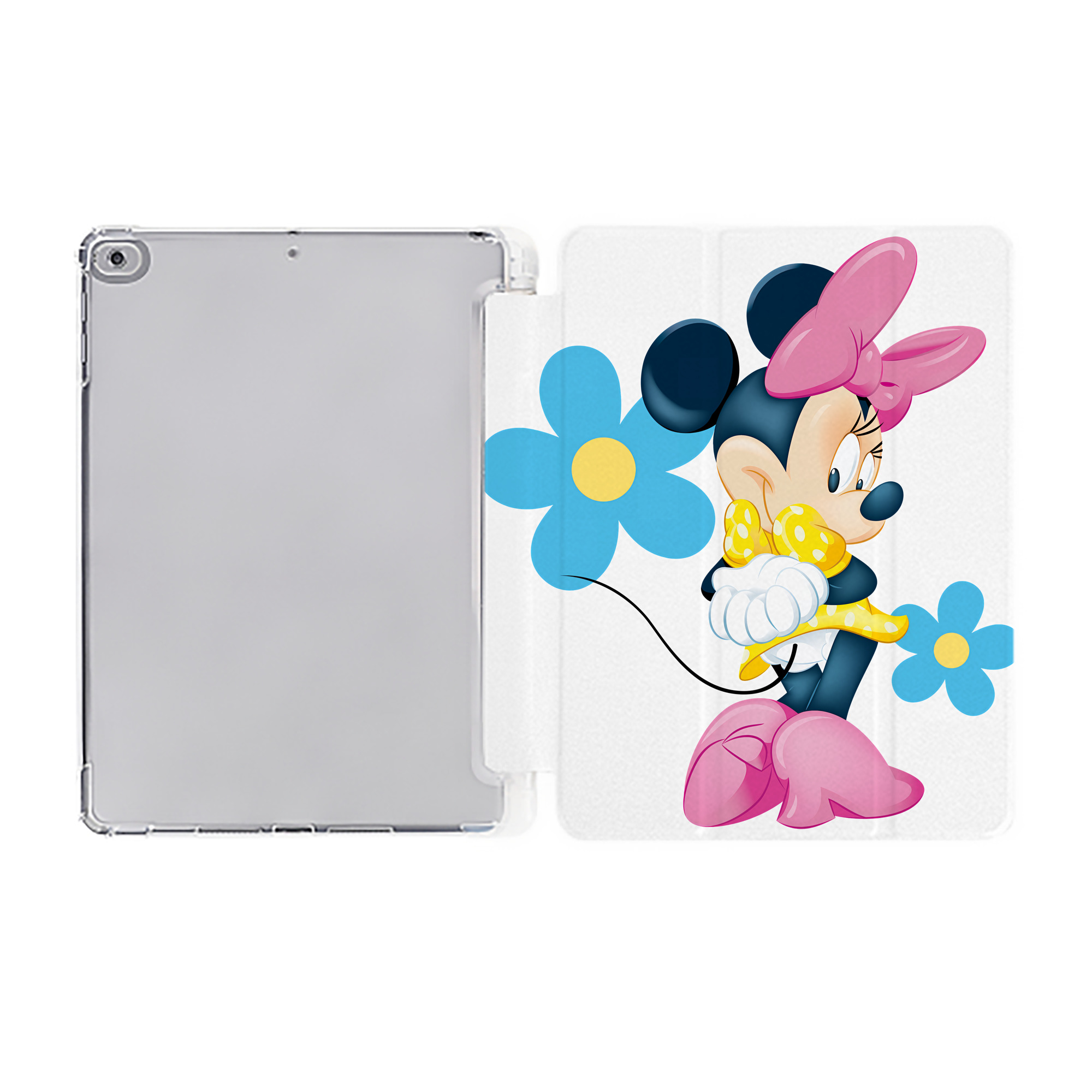 （画像用） ミッキーマウス Mickey Mouse IPad ケース ペン収納付き 三つ折りスタンド PUレザー×シリコン 対応機種9.5/10.5/10.9インチ